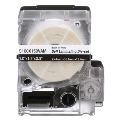 Casete de 125 Etiquetas Autolaminadas para Cables 8-4 AWG 1 x 2.25 Pulgadas (25.4 x 57.15 mm)