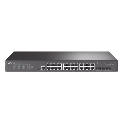 Switch Omada SDN Administrable / 24 puertos Gigabit y 4 puertos SFP+ / Funciones sFlow, QinQ y QoS / Administración centralizada OMADA