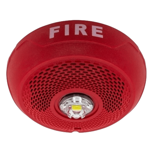 Boc c/lamp estroboscopica tipo LED mont en techo clr rojo