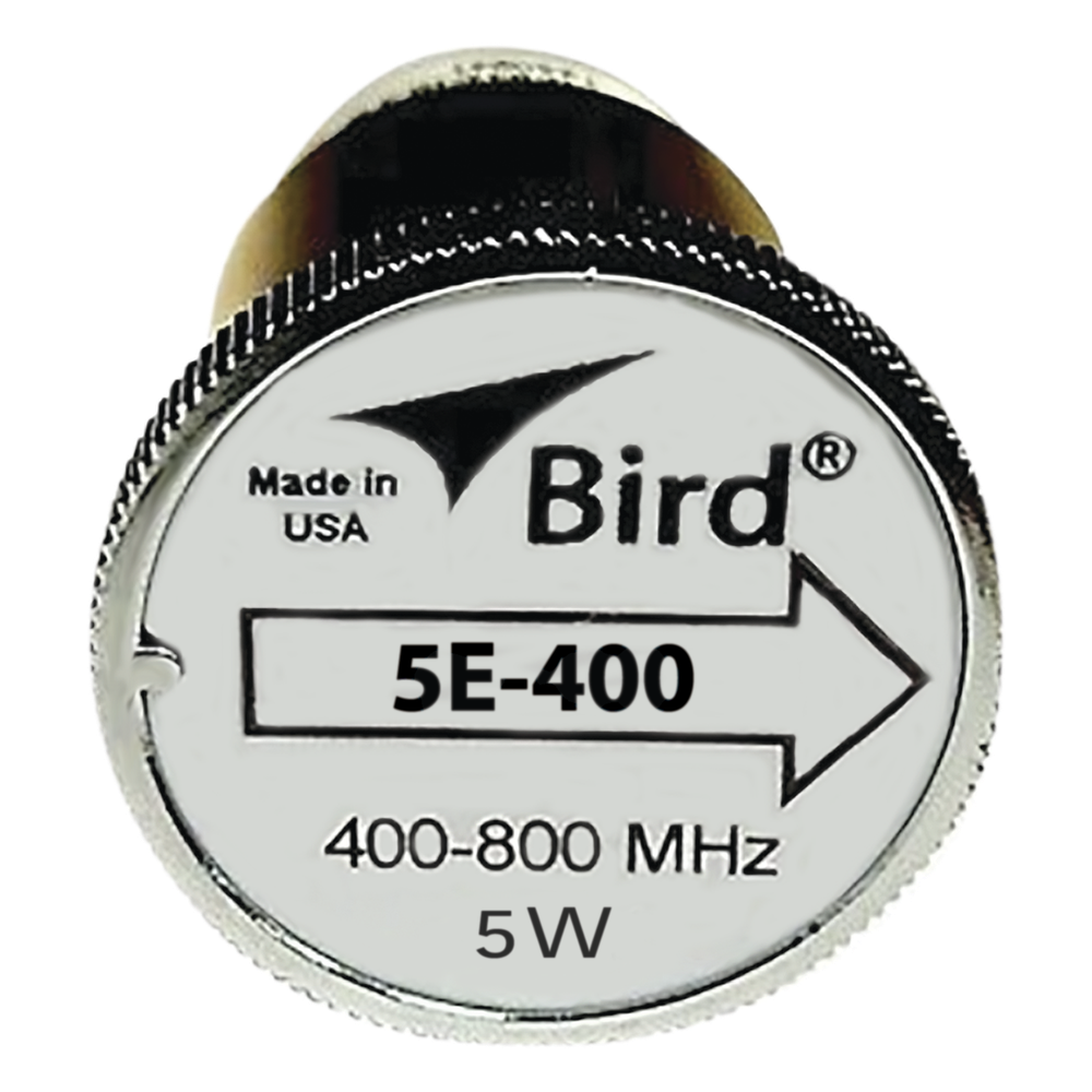 Elemento de 5 Watt en Línea 7/8" para Wattmetro BIRD 43 en Rango de Frecuencia de 400 a 800 MHz.