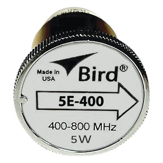 Elemento de 5 Watt en Línea 7/8" para Wattmetro BIRD 43 en Rango de Frecuencia de 400 a 800 MHz.