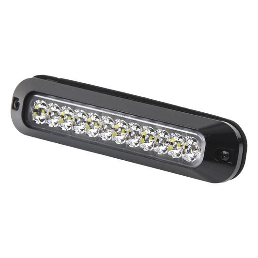 Luz Auxiliar de 12 LED, Rojo/Blanco, Lente Transparente