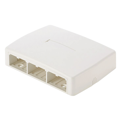 Caja de Montaje en Superficie, Para 6 Módulos Mini-Com, Color Blanco