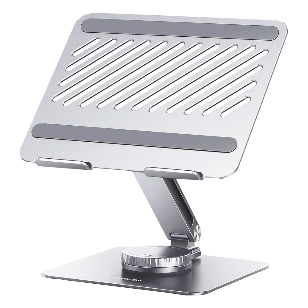 Soporte Giratorio de Aluminio para Laptop | Giratorio 360° | Función de Bloqueo | Soporta Laptops de 10 a 17.3''| Capacidad de Carga 5Kg | Excelente