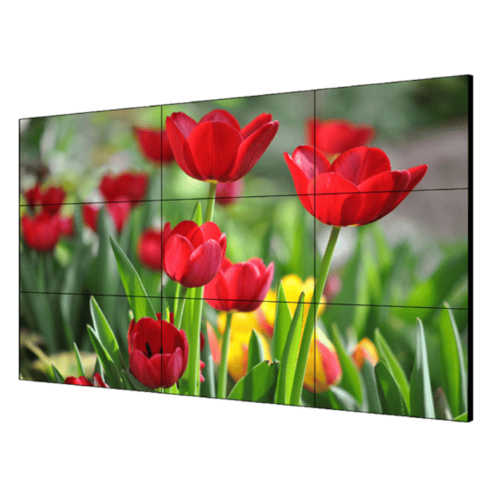 Kit Videowall 3x3 / 9 Pantallas 55" Full HD / Decodificador 16CH 4K / Montaje de Pared / Hikvision