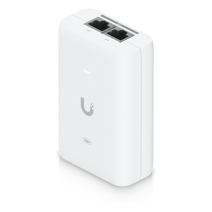 Adaptador PoE+ 2.5G / hasta 30 W / 48V 0.65A / (2) Puertos RJ45 MultiGigabit 2.5G / Salida PoE+ / LED Indicador / Ideal para APs UniFi WiFi 7
