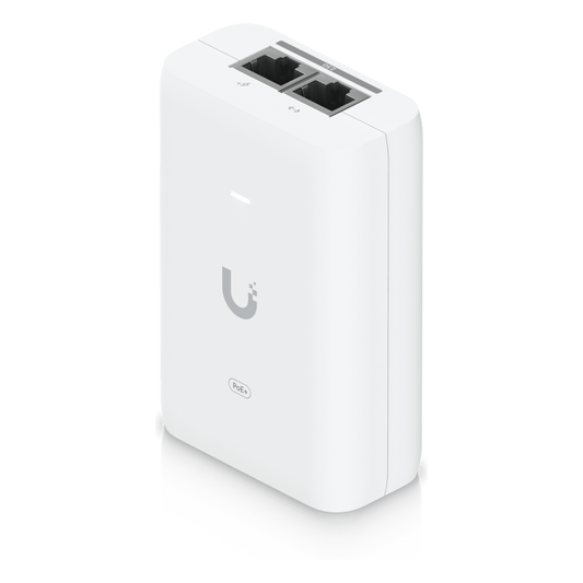 Adaptador PoE+ 2.5G / hasta 30 W / 48V 0.65A / (2) Puertos RJ45 MultiGigabit 2.5G / Salida PoE+ / LED Indicador / Ideal para APs UniFi WiFi 7
