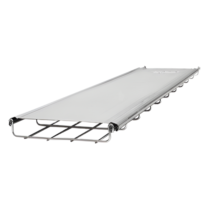 Tapa automática para charola, 50 mm de ancho, con acabado Electro Zinc