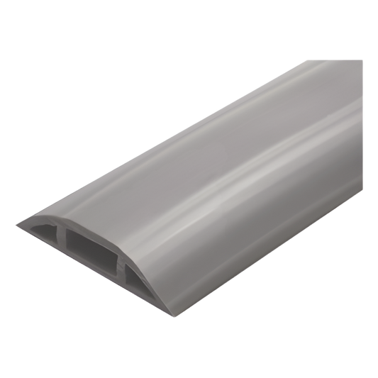 Canaleta flexible gris de PVC auto extinguible, (Rollo de 25mts.) (9300-05030)