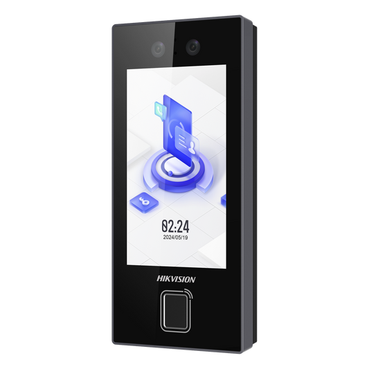 Terminal Facial MinMoe DS-K1T344MBFWX-E1 / Lector de Huellas y Tarjetas MIFARE / 3000 Rostros / 3000 Huellas / Pantalla 4.5" / Hik-Connect Teams