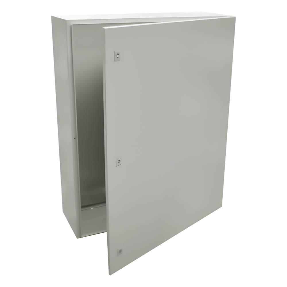 Gabinete de Acero IP66 Uso en Intemperie (800 x 1200 x 400 mm) con Placa Trasera Interior Metálica y Compuerta Inferior Atornillable (Incluye Chapa y