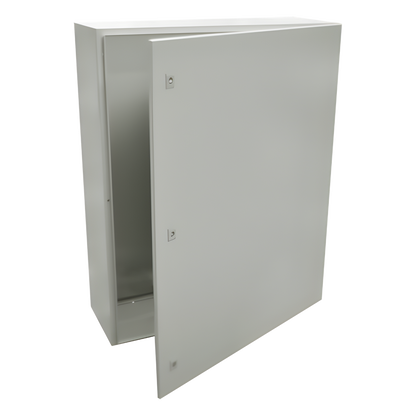Gabinete de Acero IP66 Uso en Intemperie (800 x 1200 x 400 mm) con Placa Trasera Interior Metálica y Compuerta Inferior Atornillable (Incluye Chapa y
