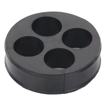 Inserto de Caucho de 4" Con Cuatro Orificios para Cable de 7/8 in