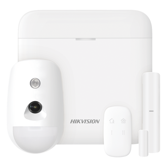 (AX PRO) KIT de Alarma AX PRO con GSM (3G/4G) / Incluye: 1 Hub / 1 Sensor PIR con Cámara / 1 Contacto Magnético / 1 Control Remoto / WiFi