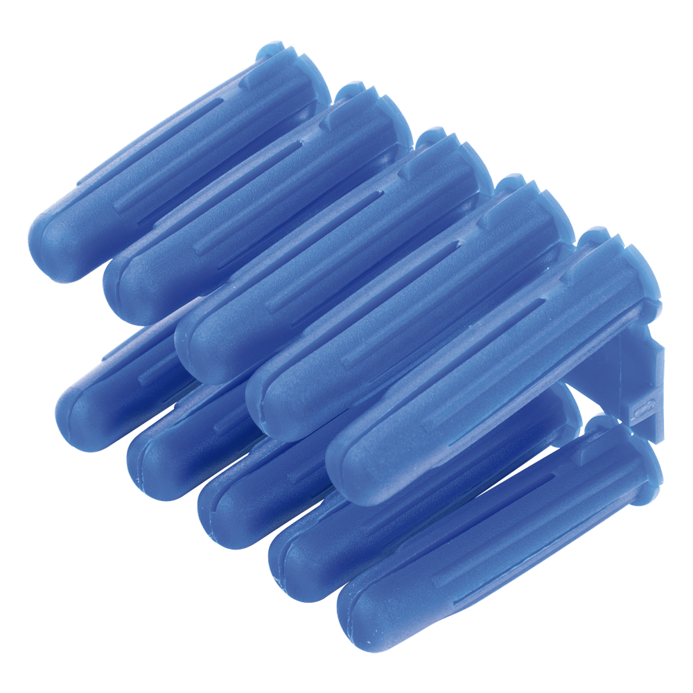 Taquete azul 3/8" para tornillo 12mm x 2" (100pzs) (1105-05100)