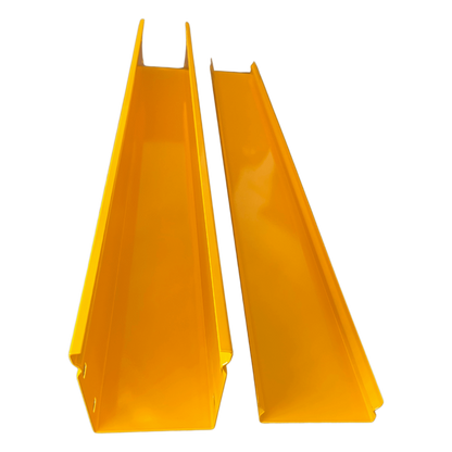 CHFIBER Tramo Recto de Aluminio para Fibra Óptica, 4" de Peralte, 4" de Ancho y 1.52 m de Longitud, con Pintura Epóxica Amarilla, Incluye Tapa