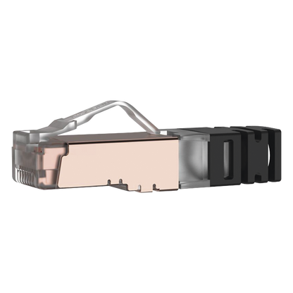Plug RJ45 Cat6 Blindado, Para Cable Calibre 24-26 AWG, Chapado en Oro de 50 micras, Paquete de 100 Piezas