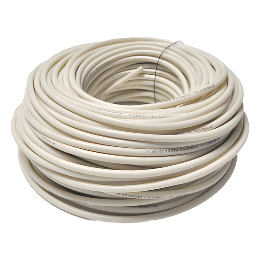 Cable Doble Aislado para Cercas Electrificadas / Bobina 50 m (164 ft) / Calibre 22 / Anti-UV / Multifilar Flexible