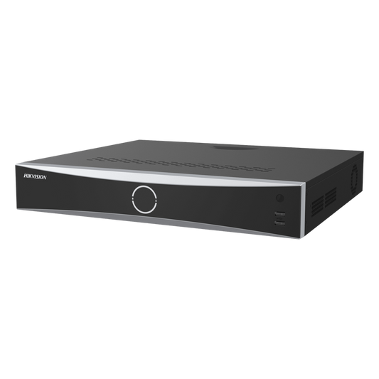 [Acusearch] NVR 12 Megapixel (4K) / 16 canales IP / 16 Puertos PoE+ / AcuSense (Evita Falsas Alarmas) / Reconocimiento Facial / 4 Bahías de Disco