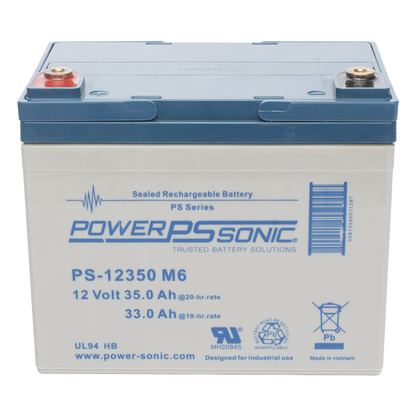 Batería 12V, 35AH, Para Respaldo, Tecnologías AGM/VRLA, 5 Años Vida Útil, Terminales M6, Reconocida UL