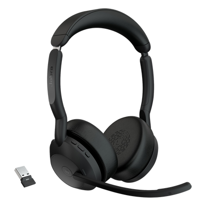 Diadema / Auricular Jabra Evolve2 55 Stereo / Bluetooth 5.2 + USB-A / Cancelación Activa de Ruido / 18h Batería (25599-999-999)