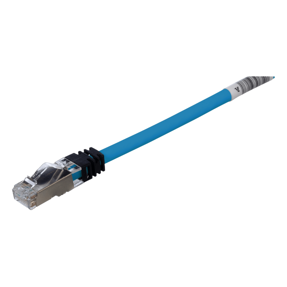 Patch Cord Cat6A, Blindado S/FTP, CM/LS0H, 0.5 Metros, Color Azul