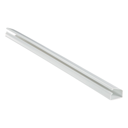 Canaleta LD10 de PVC rígido, con cinta adhesiva para instalación sin herramientas, de 38.4 x 24 x 1828.8 mm, Color Blanco
