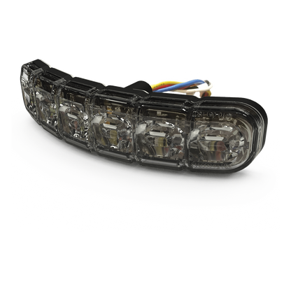 Luz Auxiliar Flexible de 12 LED, Rojo/Blanco, Lente Transparente