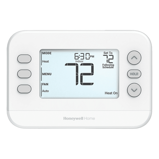 Termostato programable de una etapa 1H/1C con placa de montaje UWP, serie FocusPRO P200