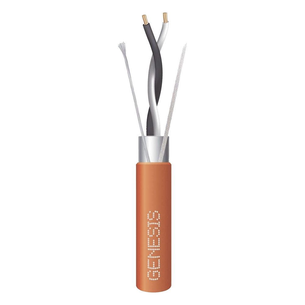 Carrete de 305 Metros (1000 Pies) / Cable 2x18 AWG / Color Naranja / Blindado / Plenum / Trenzado para Aplicaciones de Transmisión de Datos a Alta