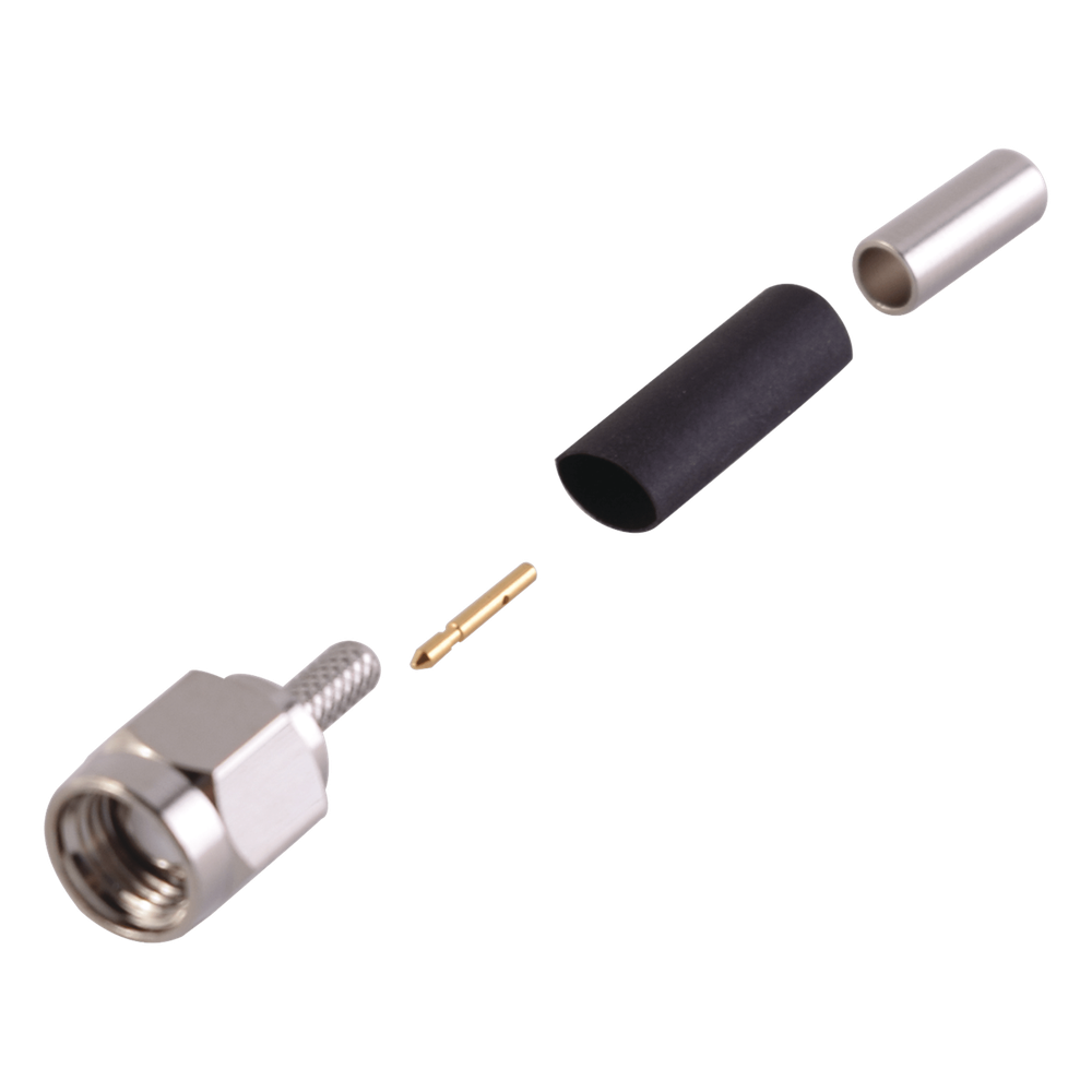 Conector SMA Macho de anillo plegable para cable RG-174/U, BELDEN 8216