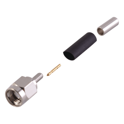 Conector SMA Macho de anillo plegable para cable RG-174/U, BELDEN 8216