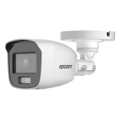 [Dual Light + ColorVu] Bala TURBOHD 3K / 20 mts IR + 20 mts luz blanca / Lente 2.8 (105° de Visión) / Exterior IP66 / Audio por Coaxitron