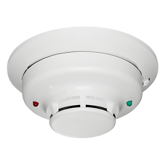 Detector fotoeléctrico de humo convencional de 4 hilos con salida de contactos para paneles de incendio