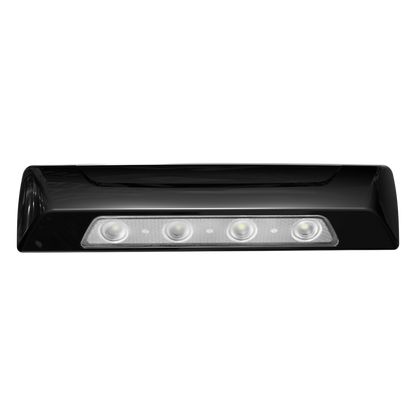 Luz Auxiliar de Escena de 4 LED, Blanco, Lente Transparente, Bisel Negro