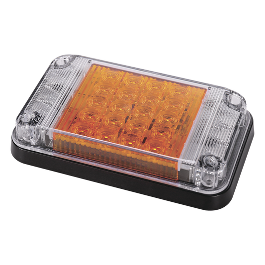 Luz de Advertencia de 7X4", Color Ámbar, Con Luces de Trabajo, Ideal para Ambulancias