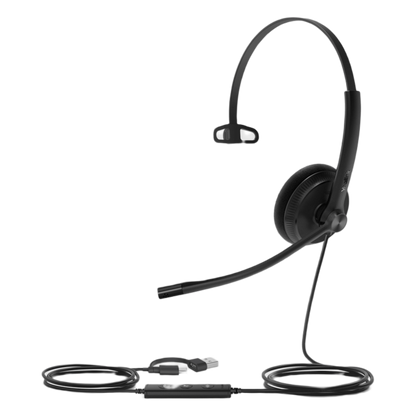 Yealink UH34 Lite Mono Professional con cancelación de ruido, USB-A, indicador de ocupado y listos para usar en centros de llamadas.