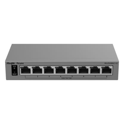 Switch Gigabit Smart Cloud-Managed / 8 Puertos 10/100/1000BASE-T / Capa 2 / Switching 16 Gbps / AI-Powered Failover / Modo CCTV Un-Click / Gestión