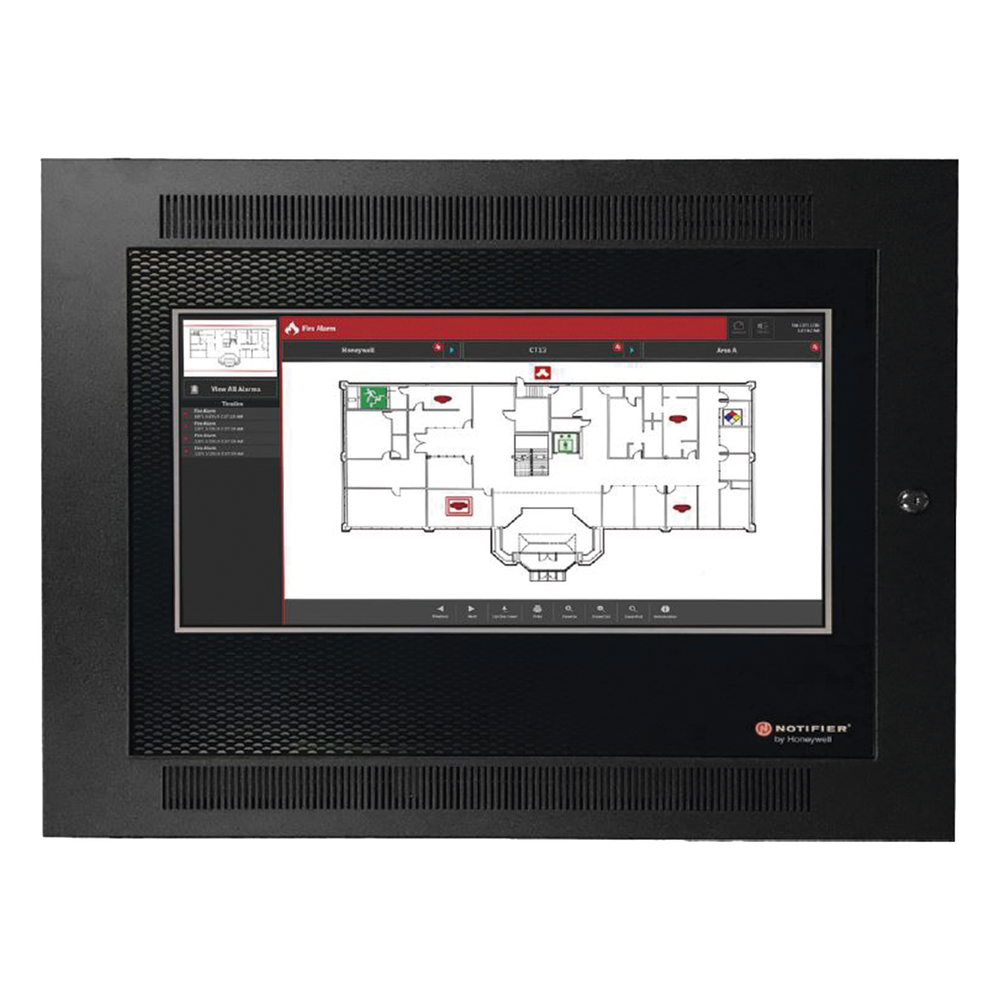 Interfaz gráfica interactiva para bomberos con pantalla táctil LCD de 22 pulgadas, para paneles ONYX y red NOTI-FIRE-NET de NOTIFIER