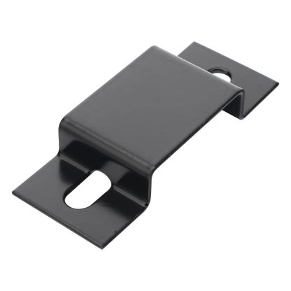 Abrazadera Tipo Omega para Fijación de Perfil Lateral Tubular de 1.5" de Peralte y 12" de Ancho, Acabado con Pintura Epóxica Color Negro, Ideal para