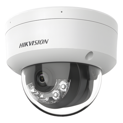 [Dual Light] Domo IP 6 Megapixel / Lente 2.8 mm / 30 mts IR + 30 mts Luz Blanca / Micrófono Integrado / Antivandálico IK08 / ACUSENSE Lite / Exterior