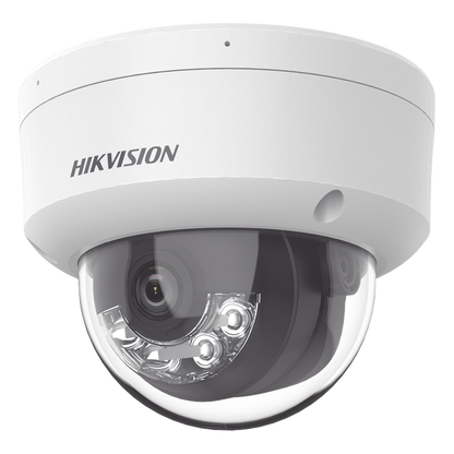 [Dual Light] Domo IP 2 Megapixel / Lente 2.8 mm / 30 mts IR + Luz Blanca / Micrófono Integrado / Antivandálico IK08 / ACUSENSE Lite / Exterior IP67