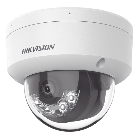 [Dual Light] Domo IP 2 Megapixel / Lente 2.8 mm / 30 mts IR + Luz Blanca / Micrófono Integrado / Antivandálico IK08 / ACUSENSE Lite / Exterior IP67