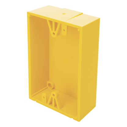 Caja trasera de montaje color amarillo para estaciones de parada STOPPER