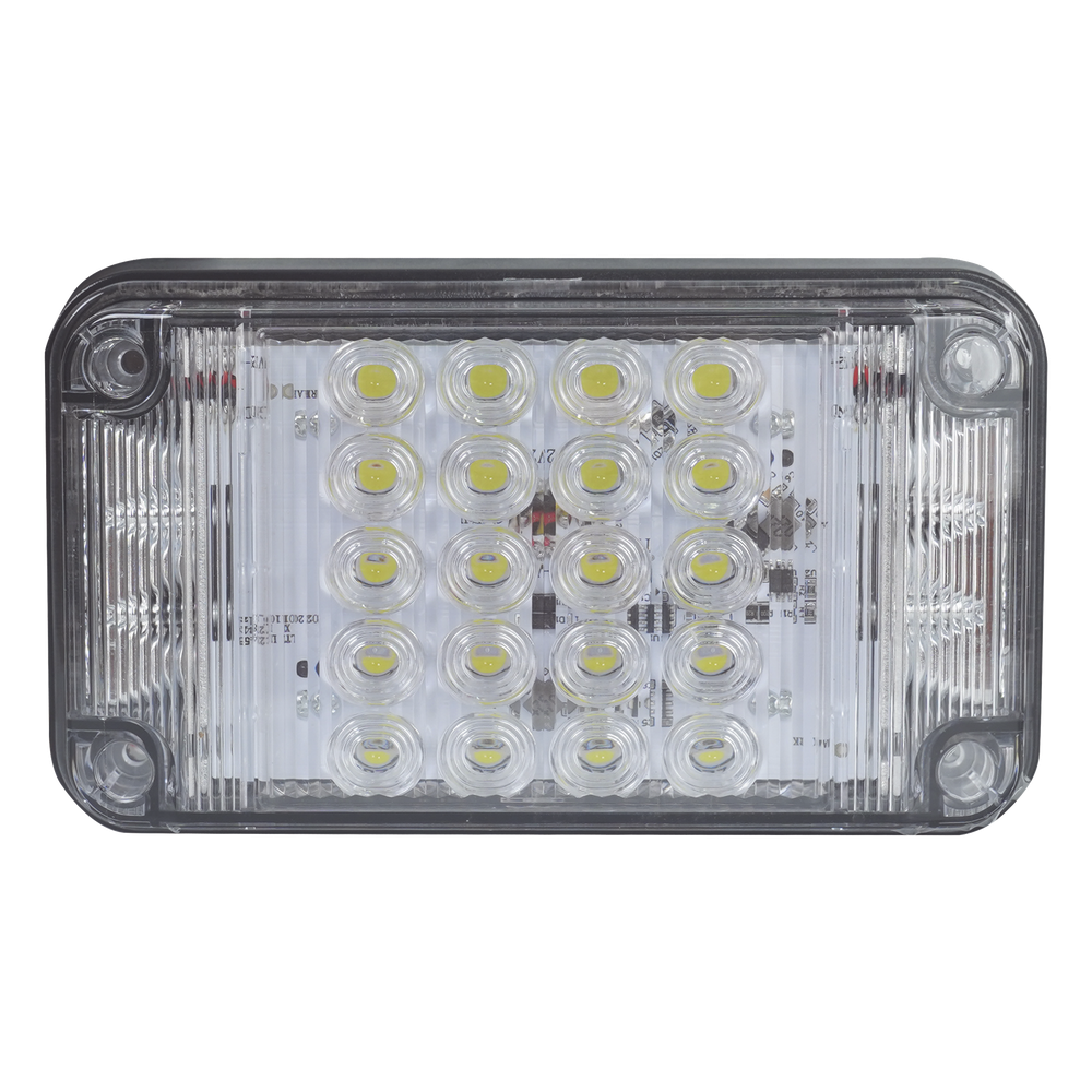 Luz de Advertencia de 7X4", Color Claro, Con Luces de Trabajo, Ideal para Ambulancias