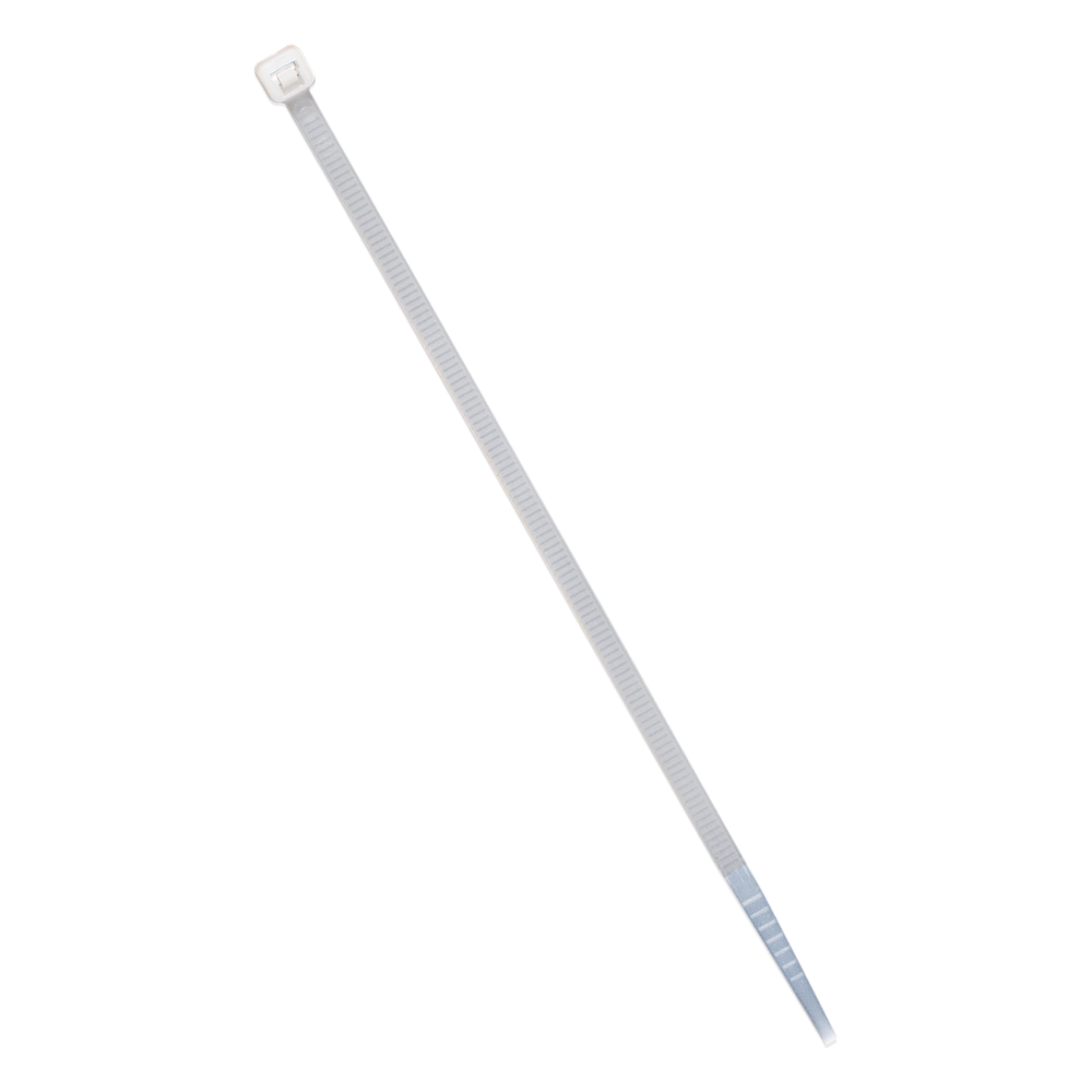 Cincho de plástico, Color Natural, 4.8 x 370 mm, Ideal para sujeción de cables (Bolsa con 100 piezas)