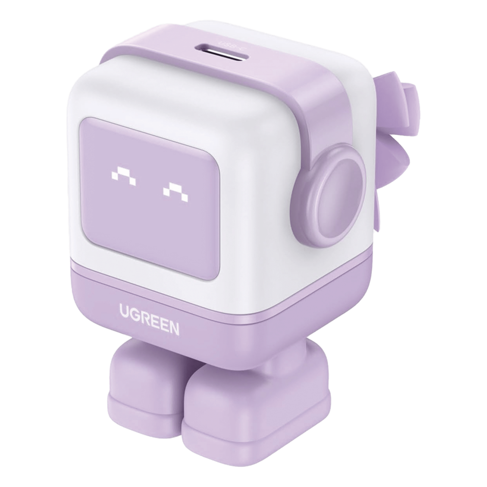 Cargador Mini GaNRobot 30W serie UNO | 1 USB-C de Carga Rápida | Tecnología GaN II | Multiprotocolo PD/QC/SCP/FCA | Carga Inteligente | Pantalla LED