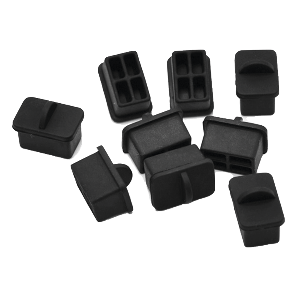 Bolsa con 25 Piezas de Protectores Anti-Polvo para Puerto SFP, Color Negro