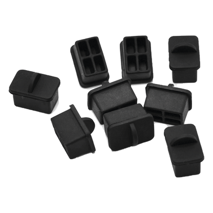 Bolsa con 25 Piezas de Protectores Anti-Polvo para Puerto SFP, Color Negro
