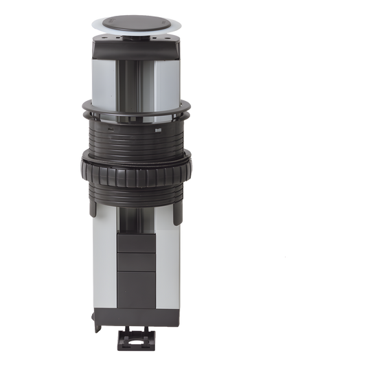 Teleblock Simon K45 para Voz, Datos, Multimedia o Contactos Eléctricos / Capacidad para 4 Módulos K45 / Apertura Manual con Tapa Abatible